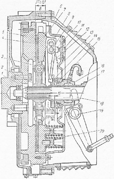 Сцепление маз 500. Сцепление МАЗ 500 схема. Муфта сцепления МАЗ 500. Привод сцепления ЯМЗ 238.