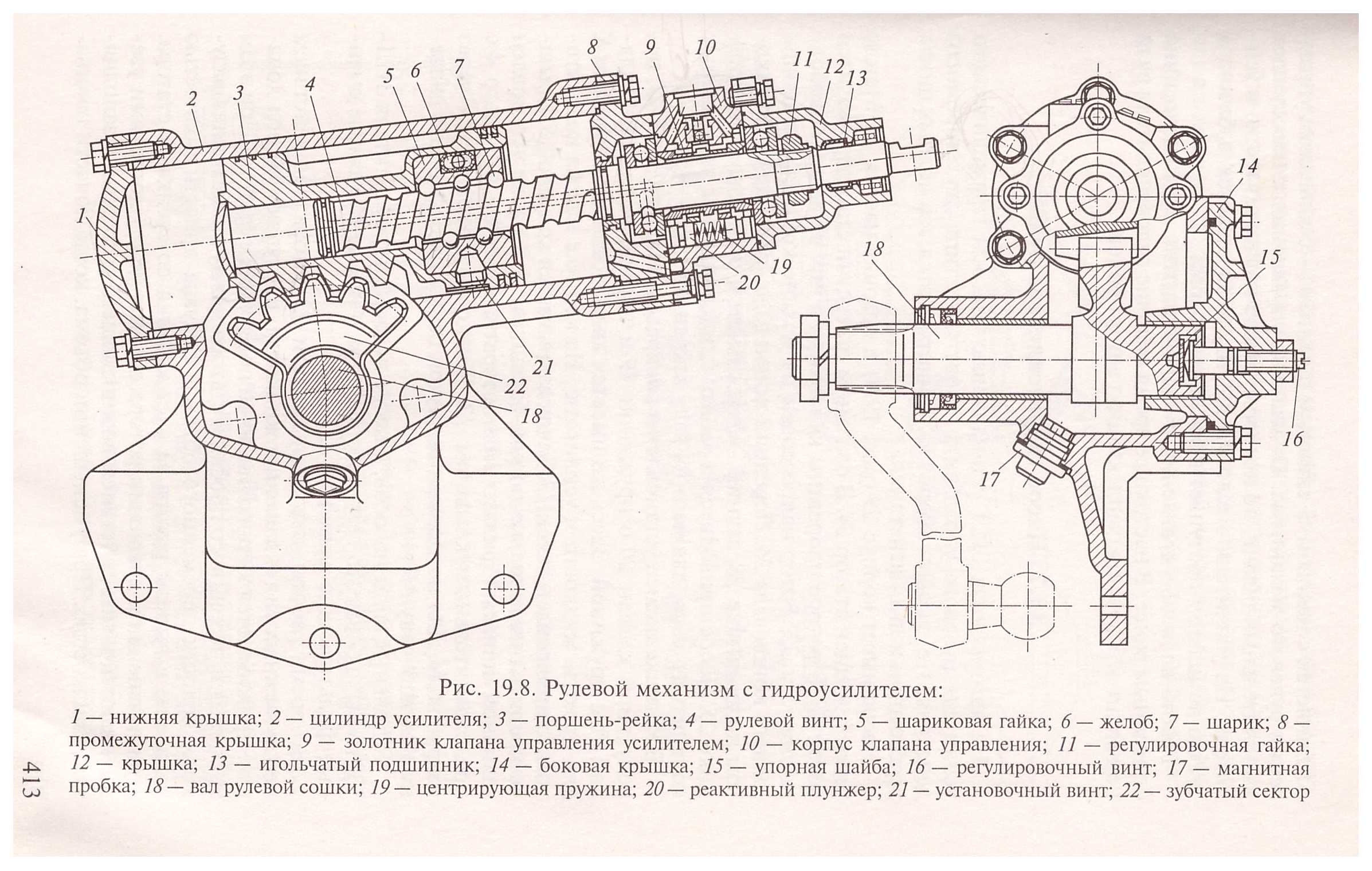Рулевой механизм ГАЗ 3110 чертеж